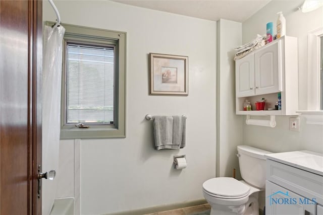 2917 Goddard Rd, Toledo, OH 43606 - full bathroom featuring vanity, plenty of natural light, and a shower with shower curtain