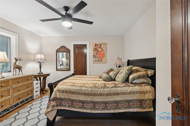 2917 Goddard Rd, Toledo, OH 43606 - bedroom featuring wood finished floors and a ceiling fan