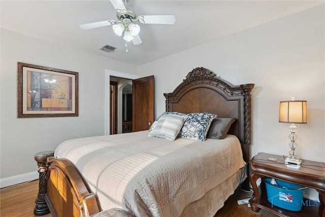 2917 Goddard Rd, Toledo, OH 43606 - bedroom featuring wood finished floors and ceiling fan