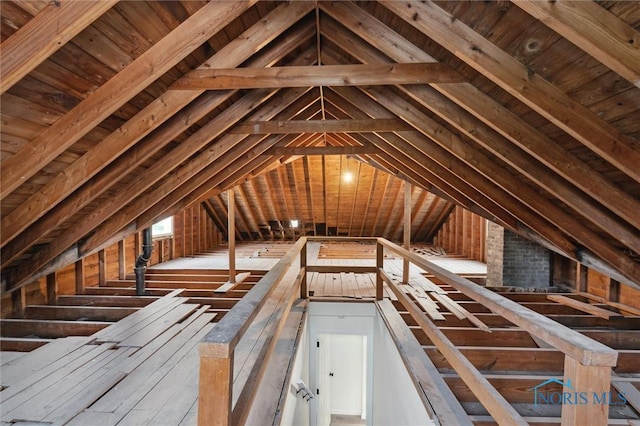 1006 Brookley Blvd, Toledo, OH 43607 - attic featuring an upstairs landing