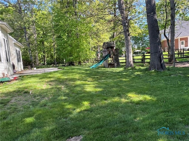 8828 Cedar Bend Rd, Sylvania, OH 43560 - view of yard with a playground