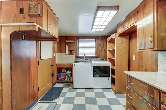 7149 Wales Rd, Northwood, OH 43619 - washroom with washer and clothes dryer, tile patterned floors, and cabinet space
