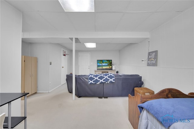 2444 Jamestown Dr, Northwood, OH 43619 - living area with carpet and a paneled ceiling
