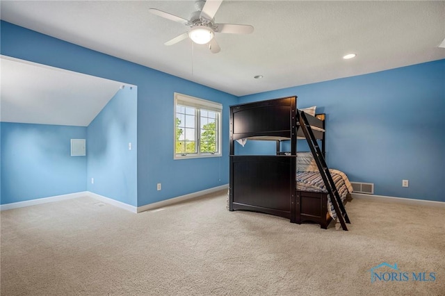 16890 W River Rd, Bowling Green, OH 43402 - unfurnished bedroom with carpet flooring, baseboards, and ceiling fan