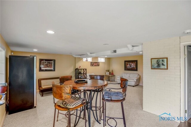 16890 W River Rd, Bowling Green, OH 43402 - dining room with light carpet and recessed lighting