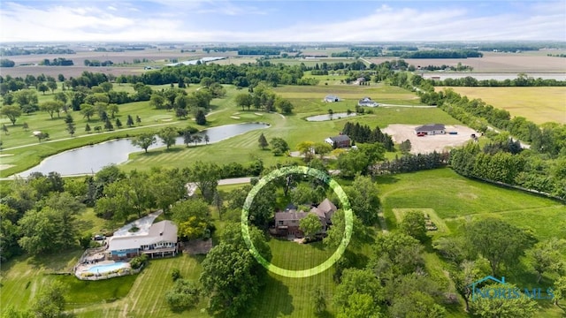 16890 W River Rd, Bowling Green, OH 43402 - drone / aerial view of a nearby body of water and a tree filled landscape