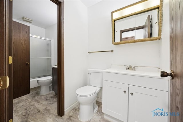 4519 W Bancroft St Unit 4, Toledo, OH 43615 - full bath featuring toilet, vanity, and baseboards