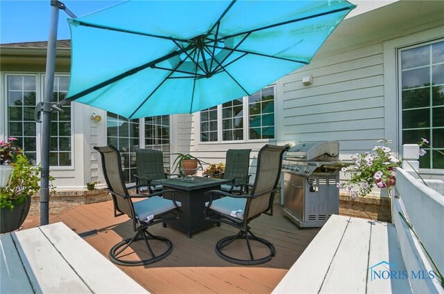 7433 Valhalla Dr, Maumee, OH 43537 - wooden terrace featuring grilling area