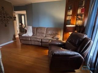 443 E 4th St, Ottawa, OH 45875 - living area with wood finished floors and baseboards