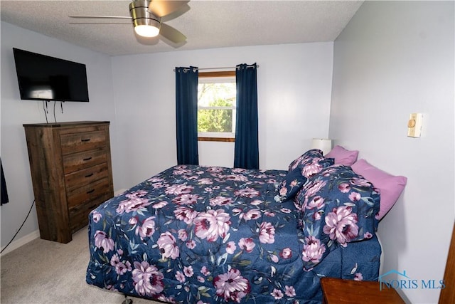 15480 State Route 18, Holgate, OH 43527 - carpeted bedroom featuring ceiling fan and a textured ceiling