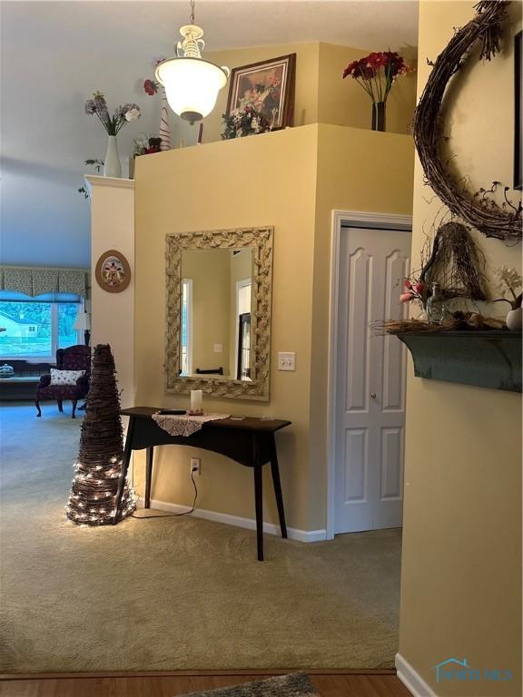 1245 Countryside Dr, Findlay, OH 45840 - hall with carpet flooring and baseboards