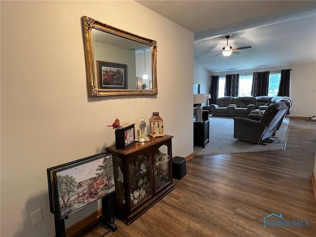 606 Polaris Dr, Upper Sandusky, OH 43351 - hall featuring baseboards and wood finished floors