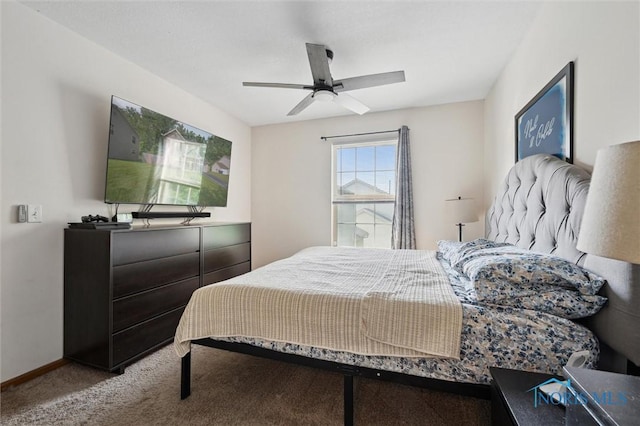 1058 Rockcress Dr, Toledo, OH 43615 - bedroom featuring carpet flooring, baseboards, and a ceiling fan