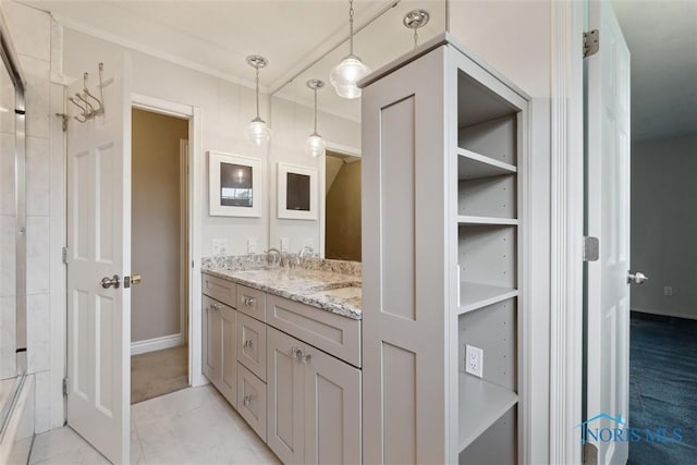 431 Hertford Ct, Maumee, OH 43537 - full bath featuring double vanity and  shower combination