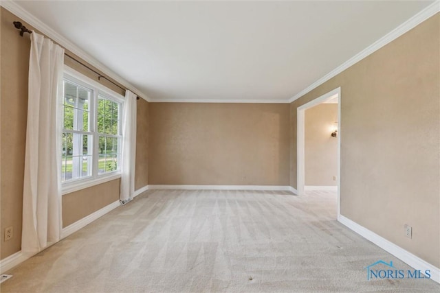 431 Hertford Ct, Maumee, OH 43537 - unfurnished room featuring light colored carpet and ornamental molding
