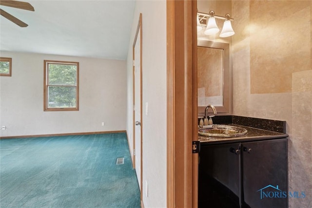 431 Hertford Ct, Maumee, OH 43537 - bathroom with vanity and a ceiling fan
