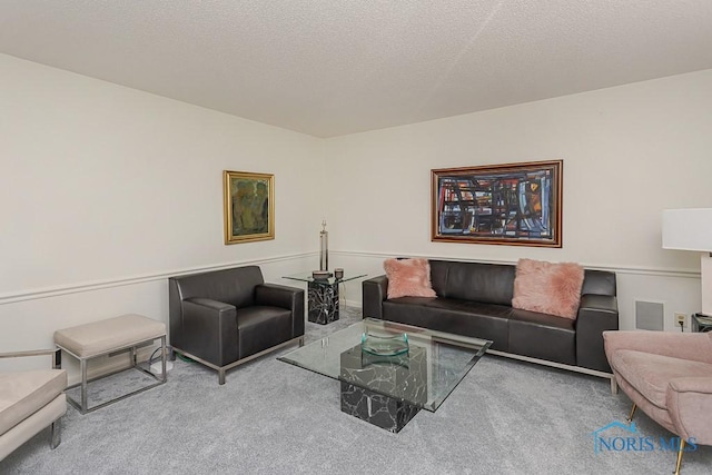 7559 Peachtree Ln, Sylvania, OH 43560 - carpeted living room with a textured ceiling