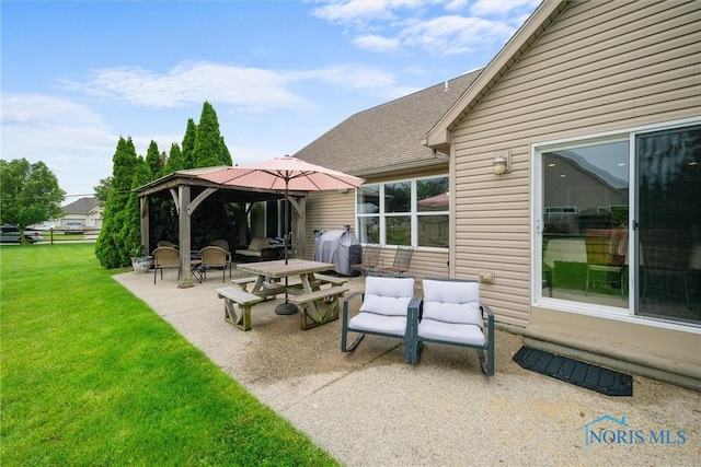12158 Jefferson St, Perrysburg, OH 43551 - view of patio featuring a gazebo and a grill