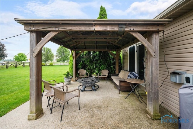 12158 Jefferson St, Perrysburg, OH 43551 - view of patio featuring a gazebo and a fire pit