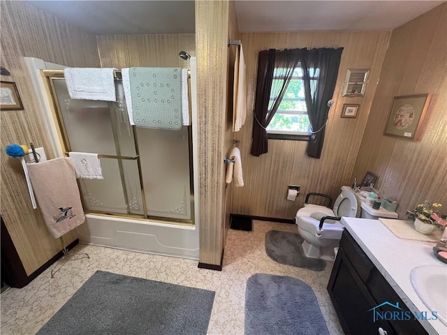 828 Louisiana Ave, Perrysburg, OH 43551 - full bathroom featuring toilet, vanity, and enclosed tub / shower combo