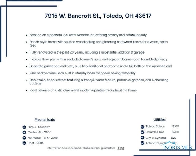 7915 W Bancroft St, Toledo, OH 43617 - view of miscellaneous document