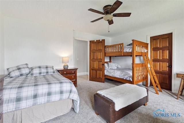 25581 Normandy Rd, Perrysburg, OH 43551 - bedroom with carpet flooring, a ceiling fan, and baseboards