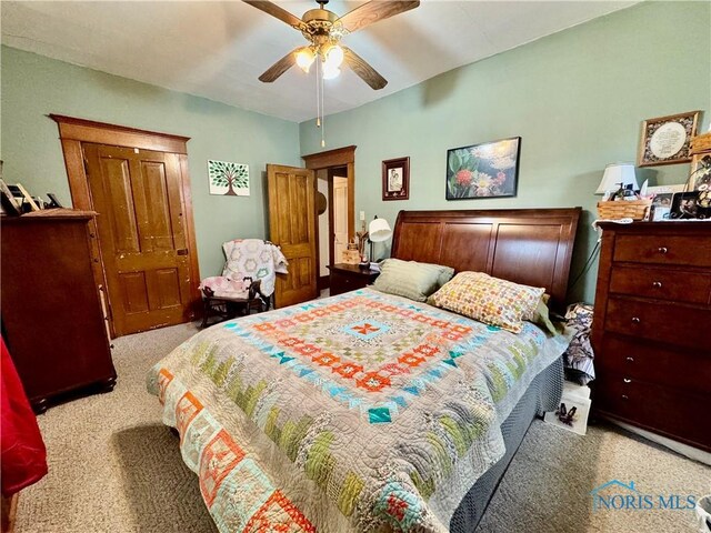 118 N Maple St, Hicksville, OH 43526 - carpeted bedroom with a ceiling fan