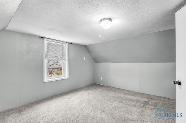 1528 Hirzel St, Toledo, OH 43605 - bonus room featuring carpet floors, vaulted ceiling, and a textured ceiling