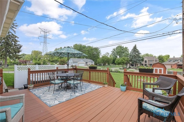 1796 Bucklew Dr, Toledo, OH 43613 - deck with a storage unit and outdoor dining space