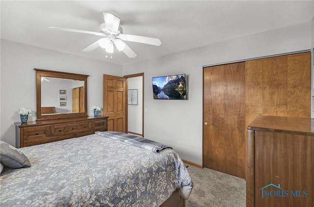 1796 Bucklew Dr, Toledo, OH 43613 - carpeted bedroom featuring a closet and ceiling fan