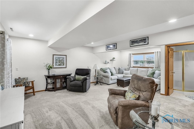 1796 Bucklew Dr, Toledo, OH 43613 - living area featuring carpet and recessed lighting