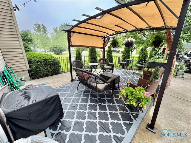 1520 S Clinton St, Defiance, OH 43512 - view of patio with a pergola, area for grilling, and outdoor dining space