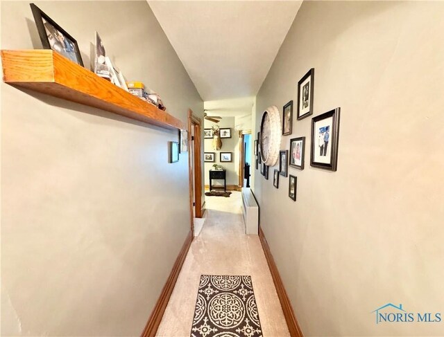 1520 S Clinton St, Defiance, OH 43512 - hall with light colored carpet and baseboards