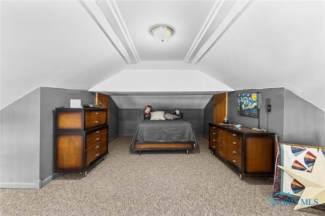 254 N Worthy St, Marblehead, OH 43440 - bedroom with vaulted ceiling and light carpet