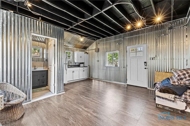 254 N Worthy St, Marblehead, OH 43440 - living area with wood finished floors