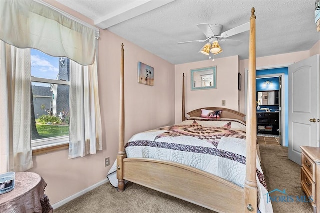 254 N Worthy St, Marblehead, OH 43440 - carpeted bedroom featuring a ceiling fan and a textured ceiling