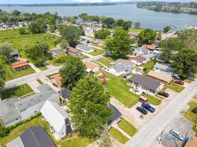254 N Worthy St, Marblehead, OH 43440 - aerial perspective of suburban area with a nearby body of water