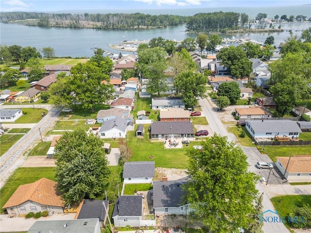 254 N Worthy St, Marblehead, OH 43440 - aerial view of residential area featuring a nearby body of water