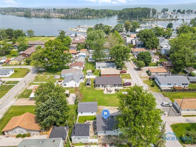 254 N Worthy St, Marblehead, OH 43440 - aerial view of residential area with a nearby body of water