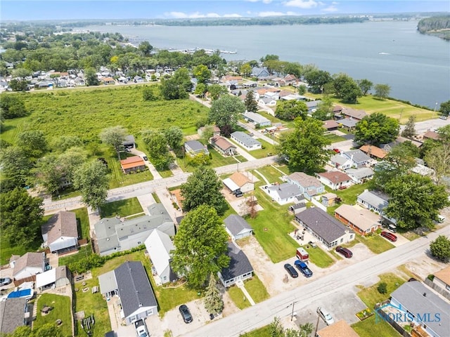 254 N Worthy St, Marblehead, OH 43440 - aerial view of property and surrounding area with nearby suburban area and a large body of water