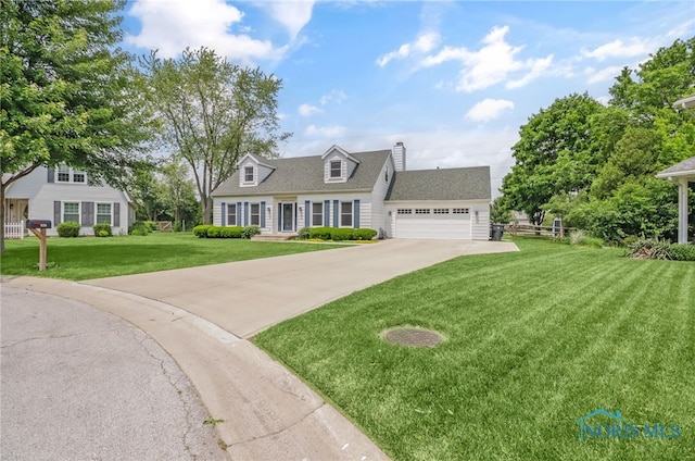 826 Touraine Ave, Bowling Green, OH 43402 - cape cod-style house featuring driveway, a chimney, a garage, and roof with shingles
