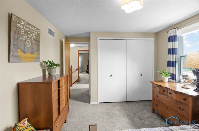 826 Touraine Ave, Bowling Green, OH 43402 - bedroom with carpet, a closet, and a textured ceiling
