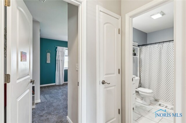 1209 Apache Dr, Wauseon, OH 43567 - full bathroom with toilet and a shower with curtain