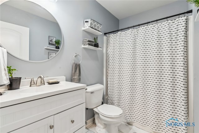 1209 Apache Dr, Wauseon, OH 43567 - full bathroom with vanity and a shower with curtain
