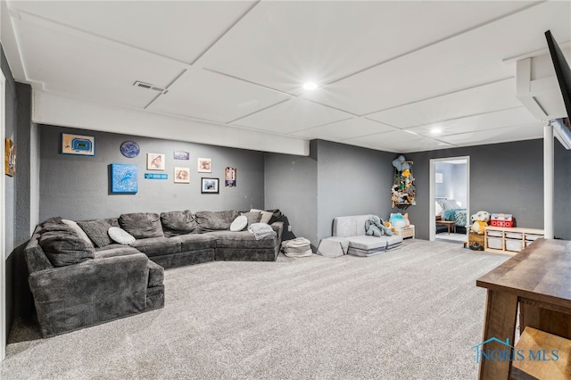 1209 Apache Dr, Wauseon, OH 43567 - carpeted living area with recessed lighting
