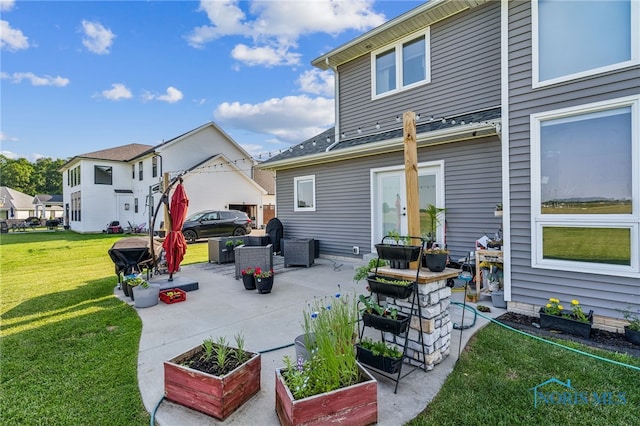 1209 Apache Dr, Wauseon, OH 43567 - view of patio featuring a vegetable garden and a residential view