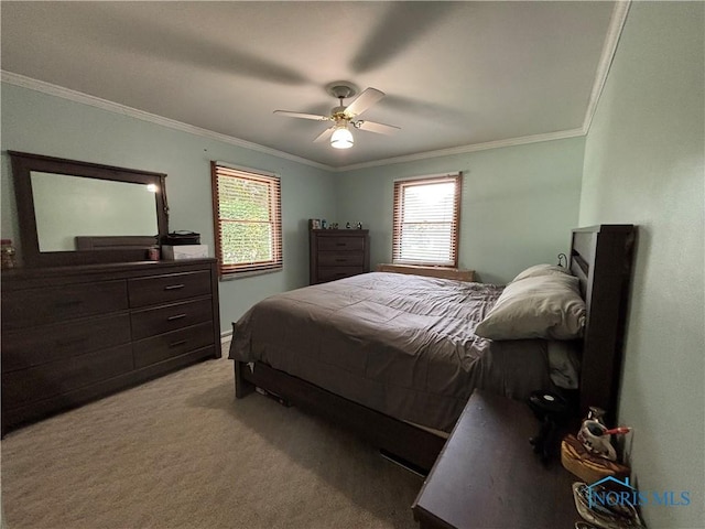 803 W Holland St, Archbold, OH 43502 - bedroom featuring crown molding, carpet flooring, and a ceiling fan