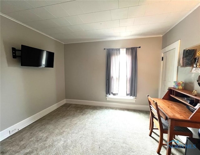 430 W Johnson St, Upper Sandusky, OH 43351 - office with crown molding, carpet, and baseboards