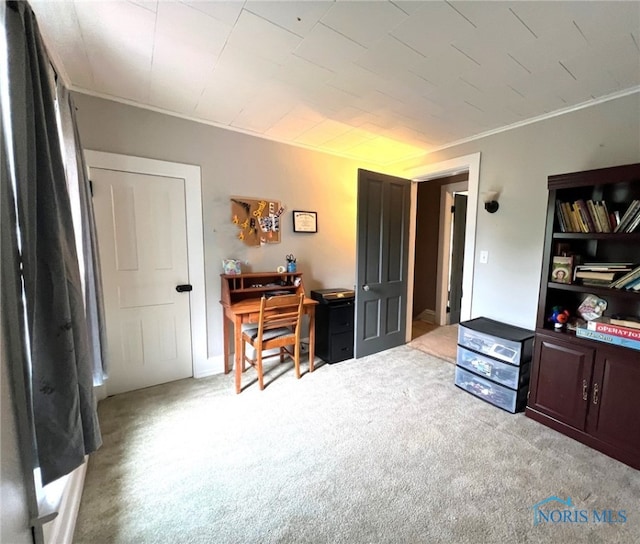 430 W Johnson St, Upper Sandusky, OH 43351 - office area featuring carpet floors and crown molding
