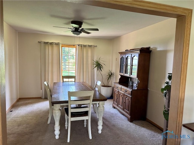 534 S Butternut St, Deshler, OH 43516 - dining space featuring ceiling fan and carpet